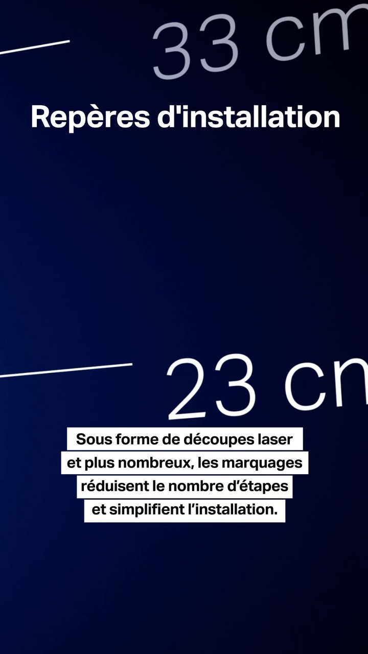 Repérez, fixez, et le tour est joué ! 🔧✨

Avec le bâti-support nouvelle génération, l’installation devient un jeu d’enfant : le repère à 1 mètre, autrefois un simple adhésif, est désormais un emboutissage directement sur le montant métallique. Et ce n’est
