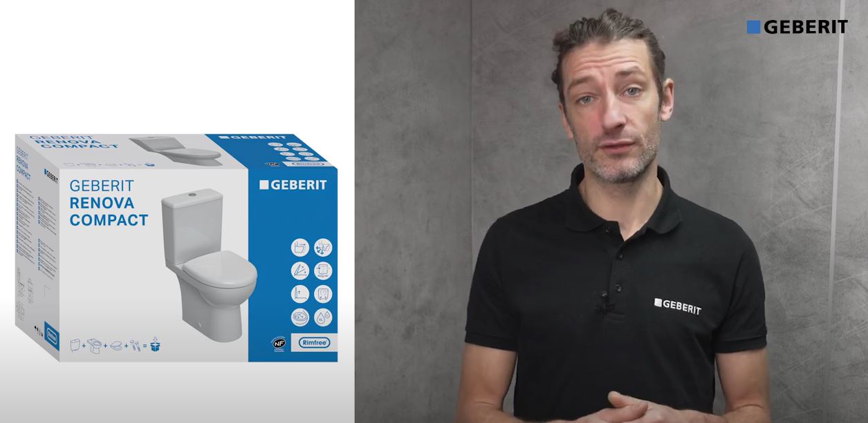 Installation d'un pack WC au sol Renova Compact caréné Rimfree® Multi